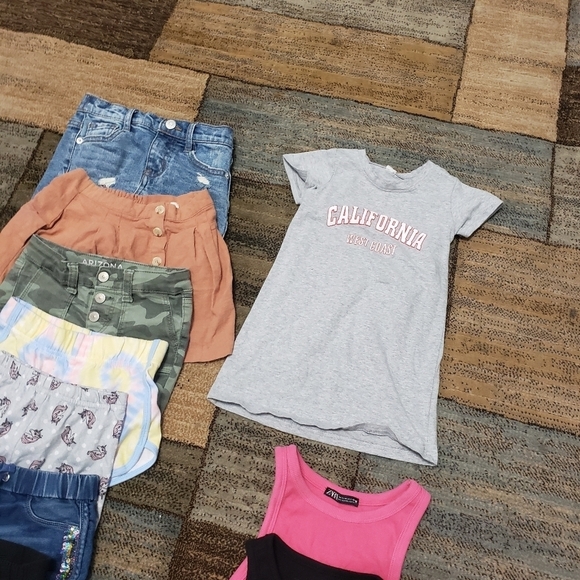 Girls size 4 summer clothing bundle of 16 mostly shorts - Picture 4 of 9